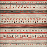 Chic Multicolor Ethnic Motif(Red)