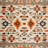 Artful Distressed Geometric Composition(Beige)