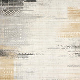 Modern Farmhouse Inspired Area with Distressed Artistic Design(Beige)