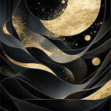 Luxurious Textured Symmetrical Print(Black)