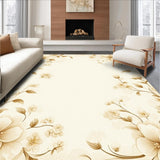 Beige Botanical Bloom Area Modern Floral Design for Home(Beige)