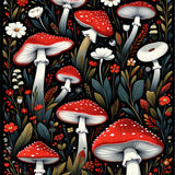 Contemporary Earthy Floral(Red)