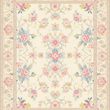 Elegant Floral Area Non Slip(Beige)