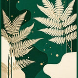 Stylish Minimalist Leafy Print(Green)