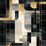 Artful Modern Tiled Arrangement(Black)