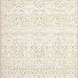 Modern Geometric Area with Abstract Beige and White Diamond(Beige)