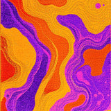Expressive Color Shift Geometric Shape(Orange)