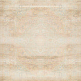 Area Distressed Medallion Floor Beige(Beige)