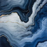 Artistic Fluid with Gold Accents(Blue)