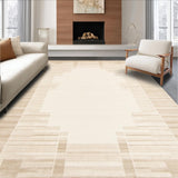 Modern Minimalist Area Beige Textured Design(Beige)