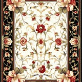 Rustic Floral Elegance in Black(White)