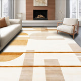 Modern Abstract Area with Geometric Lines and Warm Tones(Beige)