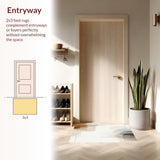 Abstract Beige Accent Grey Modern Print Entryway(Beige)