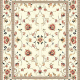 Cream & Beige Abstract Floral(Ivory)
