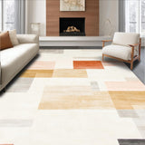 Modern Door Mat Beige Abstract Brushstroke Art Design(Beige)