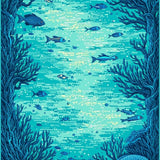 Modern Sea Life Patterned Accent(Blue)