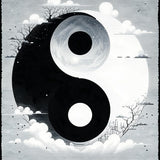 Yin Yang Black and White Meditation Space(Black)