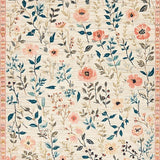 Stylish Teal and Salmon Blend(Ivory)