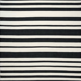 Artisan Hand Woven Striped Area Neutral Tones Black Cream Beige(Black)