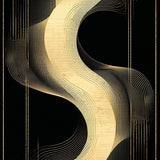 Modern Black Geometric(Gold)