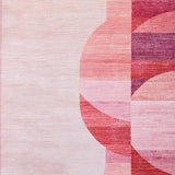 Aesthetic Bow Silhouette with Satin Ribbon Elements and Dotted Borders(Pink)
