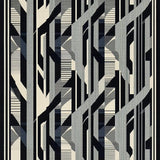Chic Modern Graphic Stripe(Gray)