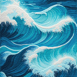 Ocean Blue Wave Poolside Entryway Mat(Blue)