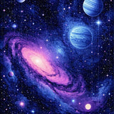 Funky Galactic Adventure Scene(Blue)