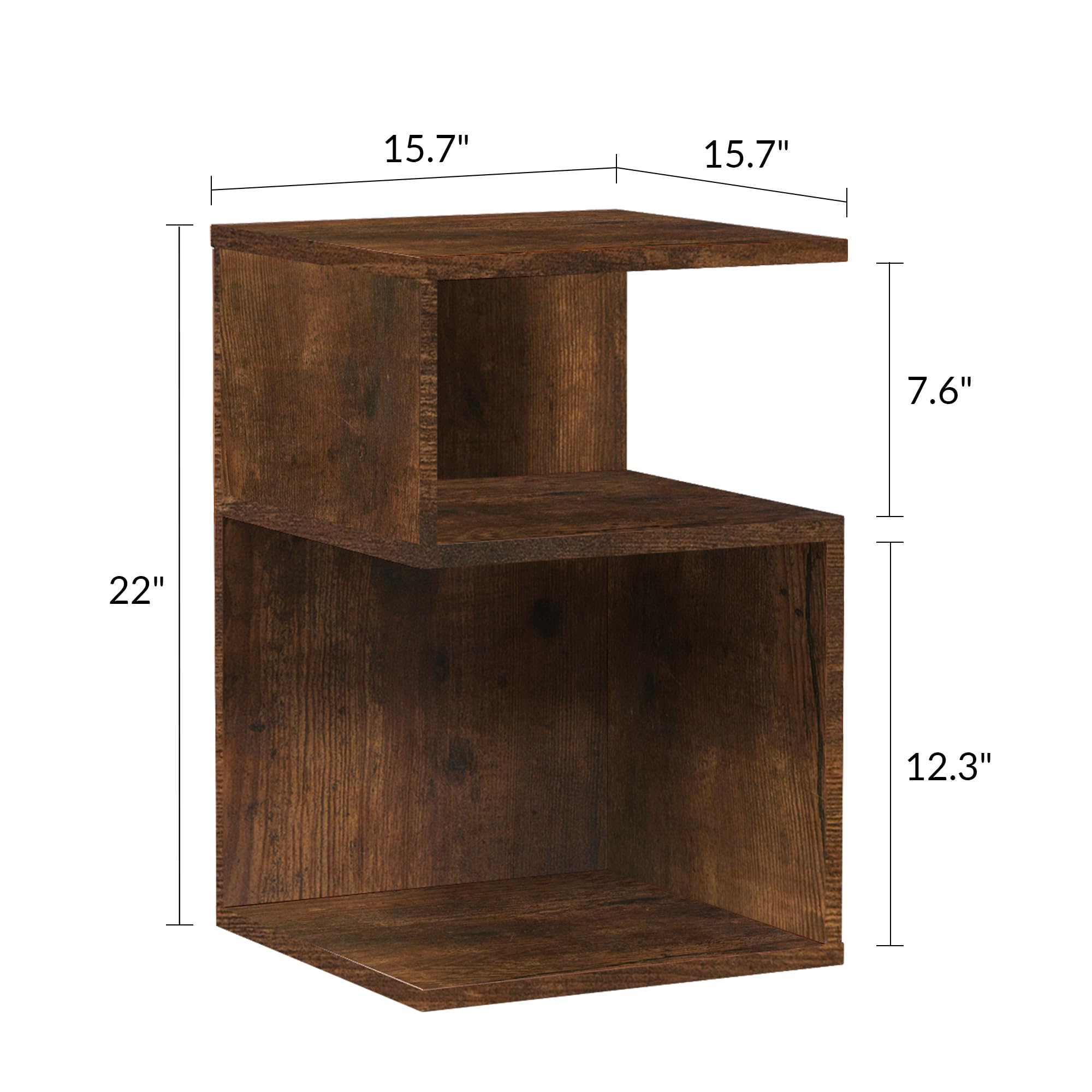 ODIKA Tokyo S Minimalist 3 Tier End Table - ODIKA