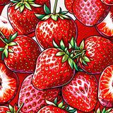 Lively Pink and Green Tropics(Red)