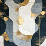 Minimalist Symmetrical Gold and Gray Design(Gray)