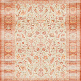 Terracotta and Cream Vintage Floral Design(Beige)