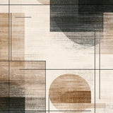 Abstract Ink Wash with Dark Brown and Beige Tones(Beige)