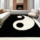 Contemporary Black and White Swirl(Black)