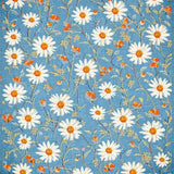 Charming Floral Motif in Pastel(Blue)
