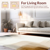 Abstract Beige Accent Grey Modern Print Entryway(Beige)