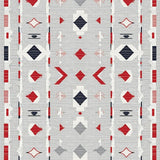 Rustic Red and Grey Tiled Motif(Gray)