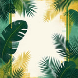 Vibrant Tropical Leaf Motif(Green)