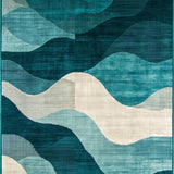 Modern Abstract Wave Area(Blue)