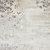 Rustic Chic Area Beige and Gray Floral Patchwork Design Modern Ho(Beige)