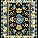 Striking Folk Art Floral Theme(Black)