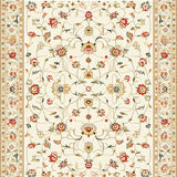 Beige Floral Neutral Area Throw Vintage(Beige)