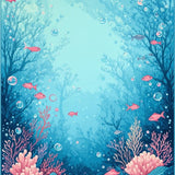 Playful Sea Creature Theme Decor(Blue)