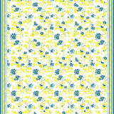 Charming Small Carpet Displaying Whimsical Floral Motifs(Yellow)