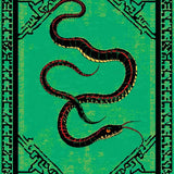 Elegant Green Geometric Serpent Theme(Green)