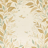 Whispering Wilds Abstract Animal Inspired Geometry and Leaves(Beige)