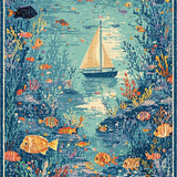 Marine Life Ocean Themed Playmat(Blue)