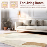 Modern Abstract Area in Warm Cream Tones(Beige)