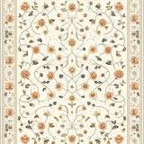 Elegant Floral Boho with Intricate Beige and Khaki(Ivory)
