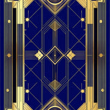 Luxurious Linear Diamond Design(Blue)